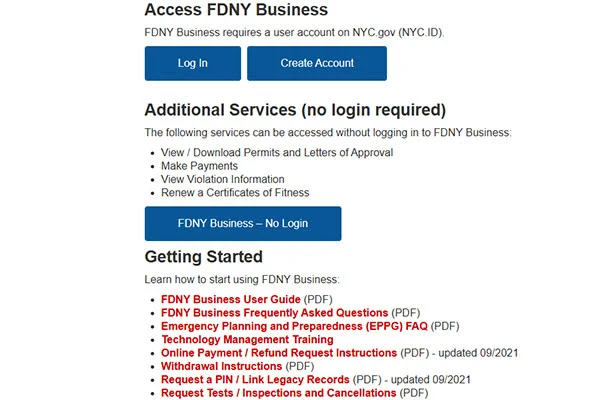 FDNY Business Portal