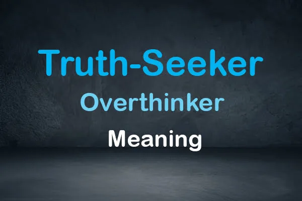 truth-seeker overthinker meaning