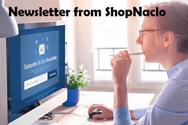 Newsletter from ShopNaclo